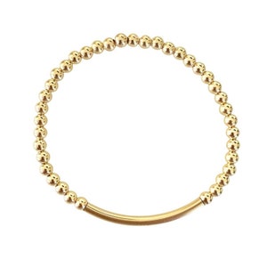 Liscia | Gold Bead Bar Bracelet