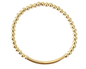 Liscia | Gold Bead Bar Bracelet