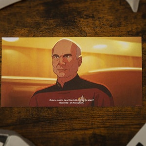 Captain Picard 'Not While I'm His Captain' Star Trek: The Next Generation Art Print