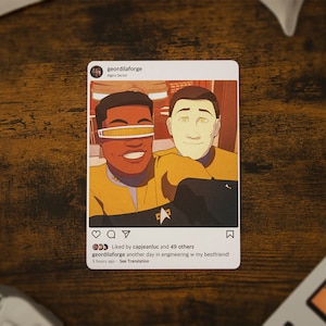 Selfie Series - Geordi And Date Star Trek: The Next Generation Art Print