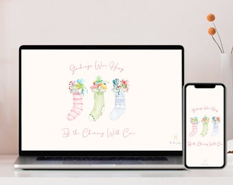Christmas Desktop Wallpaper | Christmas Background | Christmas Phone Wallpaper | Phone and Computer Wallpaper Bundle | Digital Download