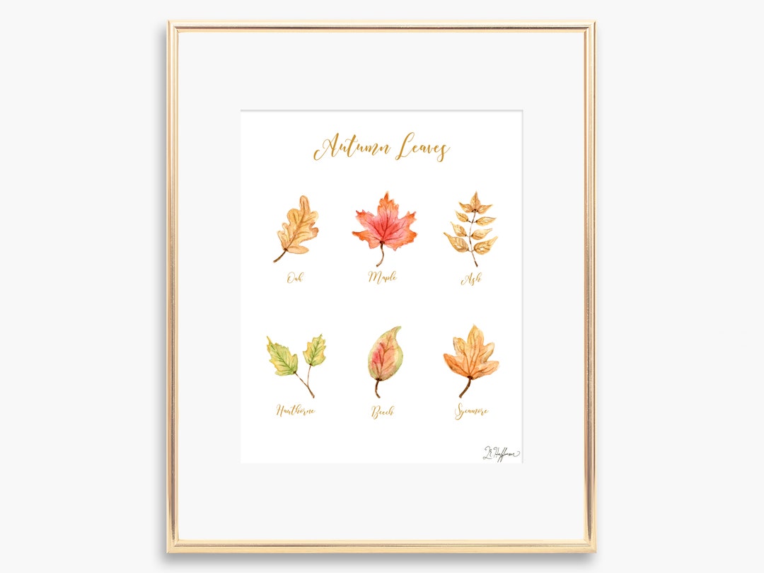 Autumn Leaves Digital Download Art Print, Downloadable Wall Art, Wall ...