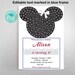 Editable Printable White Black Snowflake Ribbon Birthday Party - Etsy
