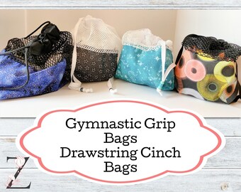 Bright Puzzle Pieces Gymnast Birthday Goody Bag Gymnastics Leotard Grip Bags 
