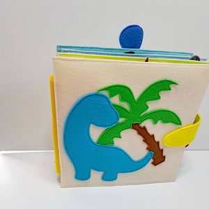 Dinosaur Quiet Book Kit – Felt Sensory Book to Sew | Montessori DIY Activity for Kids