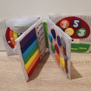 Silent book in felt to learn colors, on order