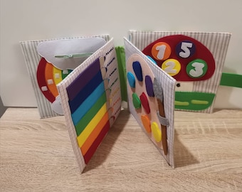 Silent book in felt to learn colors, on order