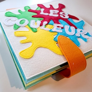 Kit complet du livre des couleurs en feutrine, kit quiet book des couleurs