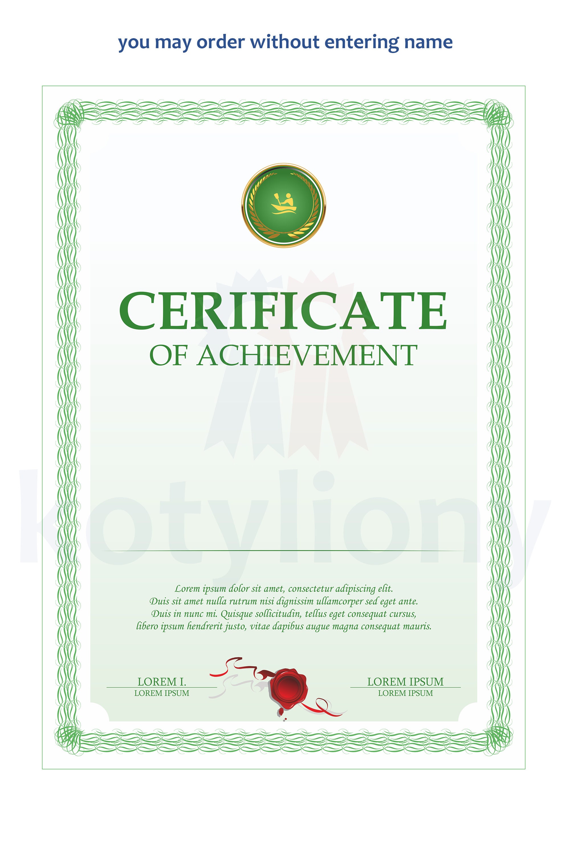 Personalized Certificate | Diploma to Print | Attestation Ready to ...