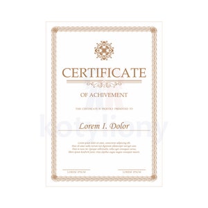 Personalized Certificate | Diploma to Print | Attestation Ready to print I PDF file.