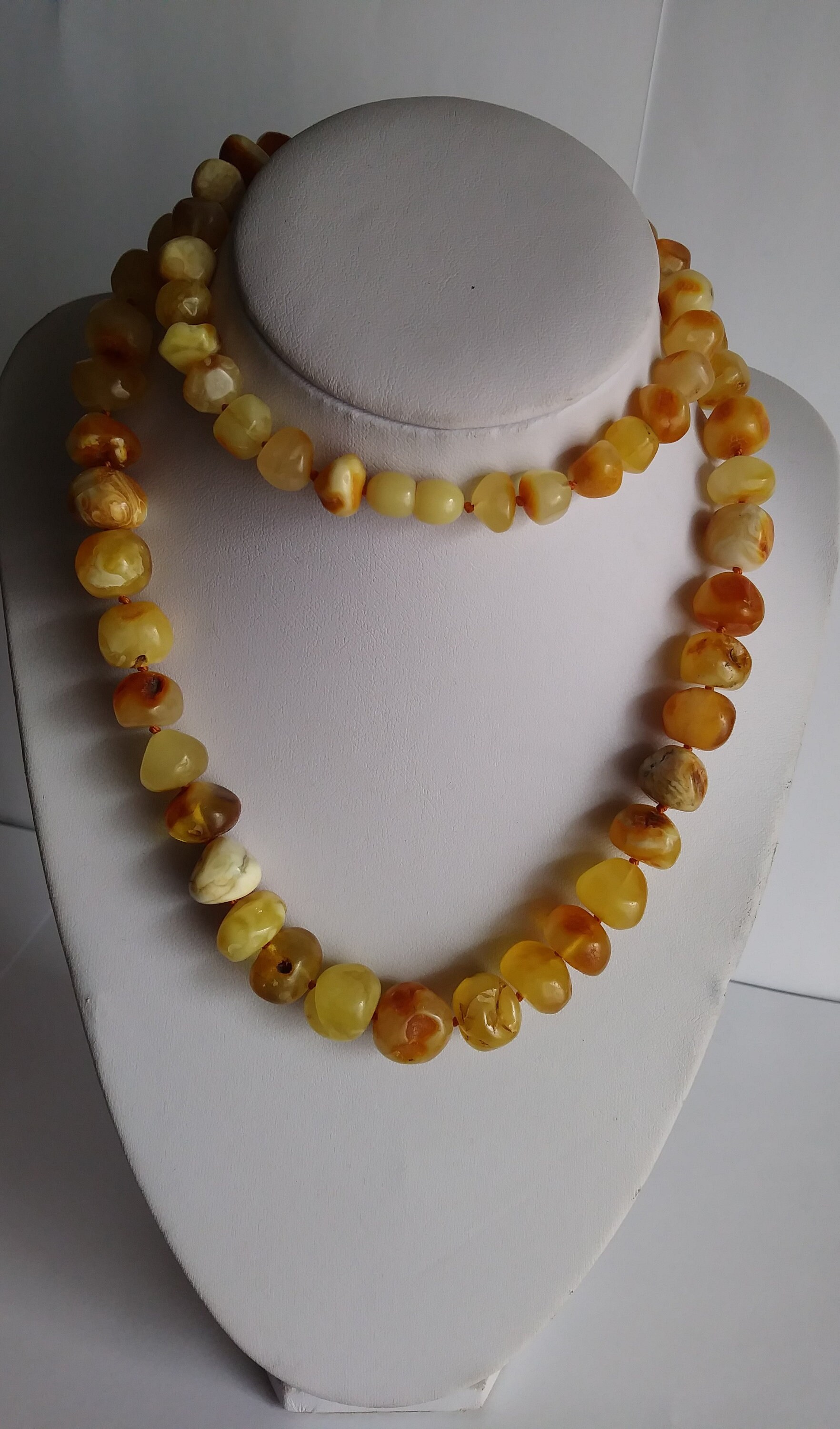 Natural genuine Baltic Amber necklace polished Etsy