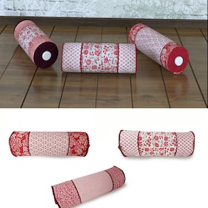 Vintage Bolster Pillow, Unique, Neck Roll Pillow, Classic, Shabby Chic Pillow, Throw pillows, Floral Cotton, Pipping, High Quality, 6x16&quot;