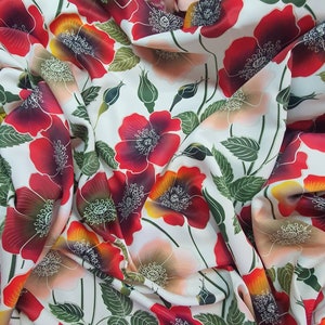 Summer Jacquard, Red Pink Flower, Suitable For Curtain Drapes Pillows Bedspreads, High Quality, width 112&quot;, by the yard