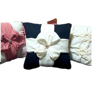 Almohada negra blanca decorativa, botón decorativo, almohada de terciopelo ahumado, vintage, decoración del hogar, almohada decorativa, almohadas de tiro, 16x16 pulgadas