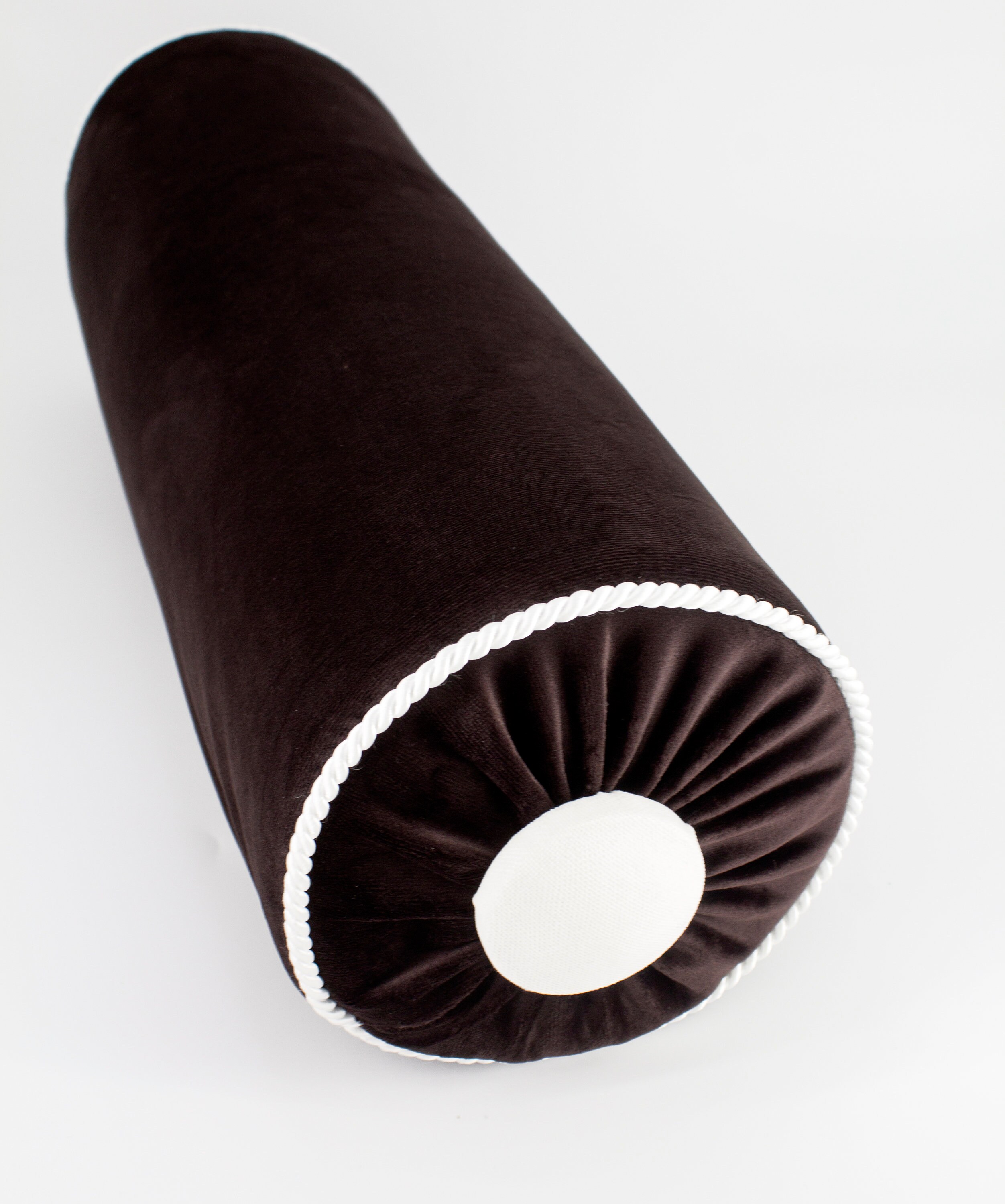 Decorative Velvet Bolster pillow Brown Velvet Throw Pillow Etsy