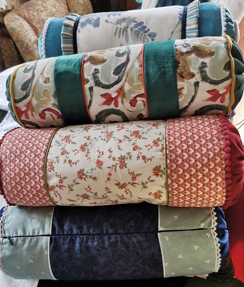 Vintage Bolster Pillow High Quality Neck Roll Pillow Etsy