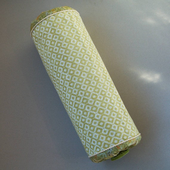 Vintage Bolster Pillow Green Floral Velvet High Quality Etsy