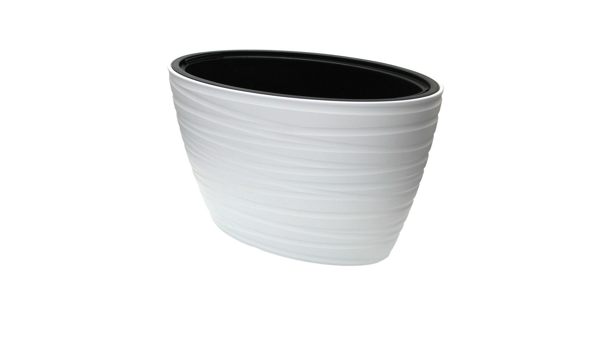 EXTRA Large Rippled White Planter Plant Pot Oval Tall Indoor & Etsy