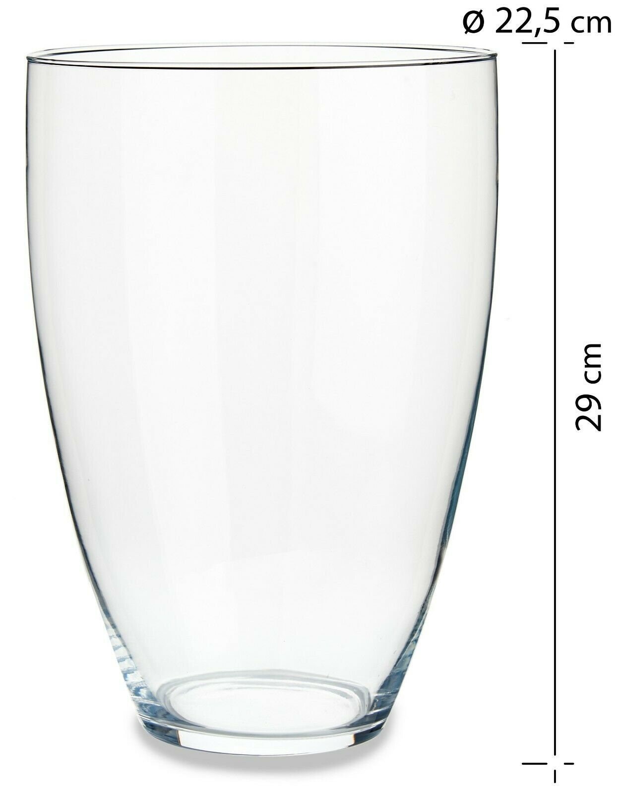 30cm Extra Large Clear Crystal Glass Vase Wide Mouth Elegant Etsy