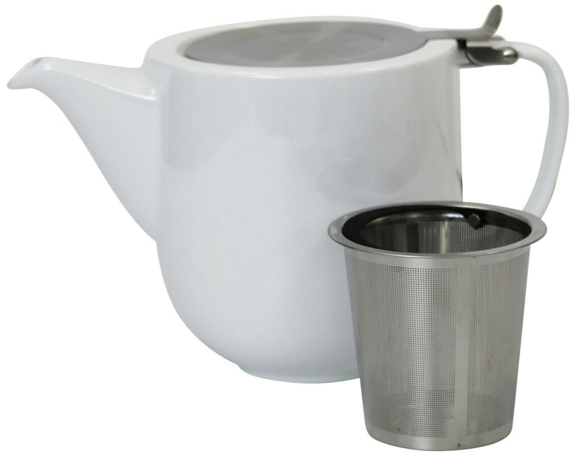 Whittard 1 Litre Teapot 5 Cup Teapot White Ceramic Tea pot Etsy