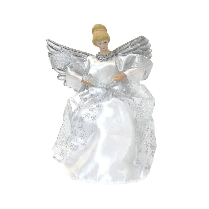 Christmas Tree Topper Fairy Angel Decoration Treetop Ornaments Gold Gown