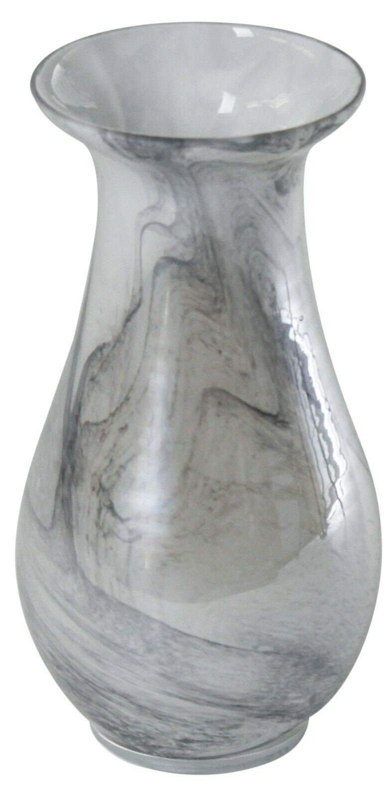 Marble Effect Glass Flower Vase Decorative Handmade Vase Wide Etsy