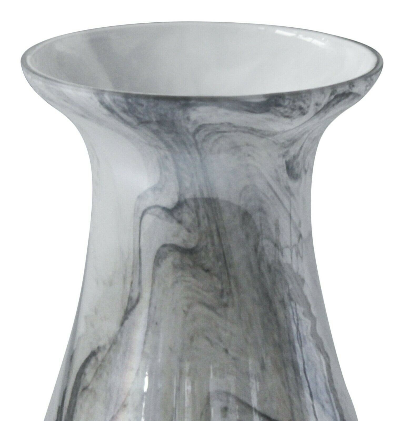 Marble Effect Glass Flower Vase Decorative Handmade Vase Wide Etsy