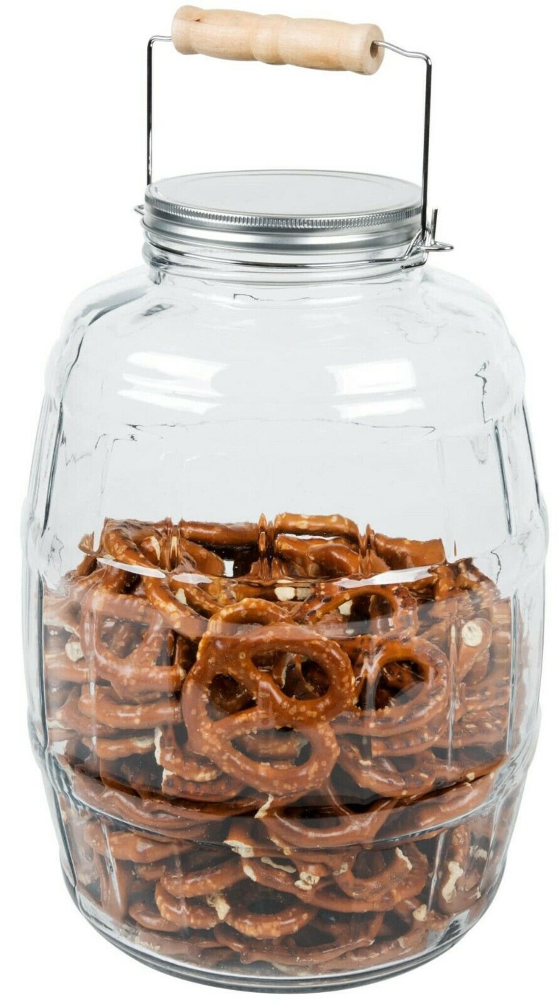 Anchor Hocking EXTRA LARGE Glass Barrel Jar with Lid and Etsy