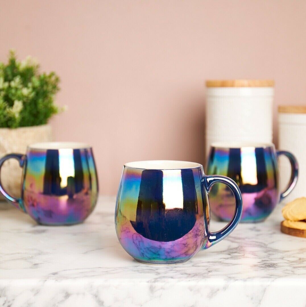 Set of 4 Jumbo Large Soup Mugs 500ml Capacity Reactive Glazed Etsy