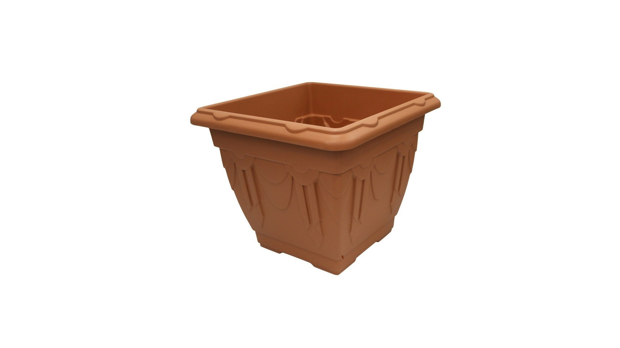41cm Large Square Plastic Plant Pot Flower Planter Terracotta Etsy