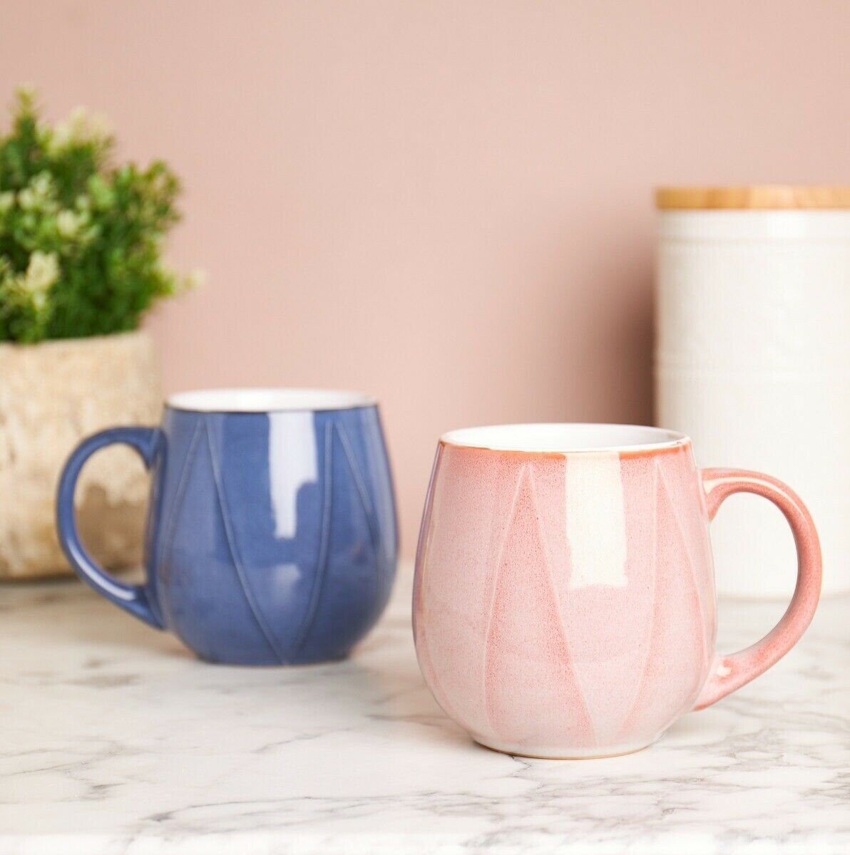 Set of 4 Jumbo Large Soup Mugs 500ml Capacity Reactive Glazed Etsy