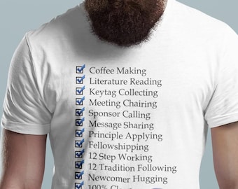 Member Of NA Checklist Unisex Ultra Cotton T-Shirt, Recovery Tee Narcotics Anonymous Shirt