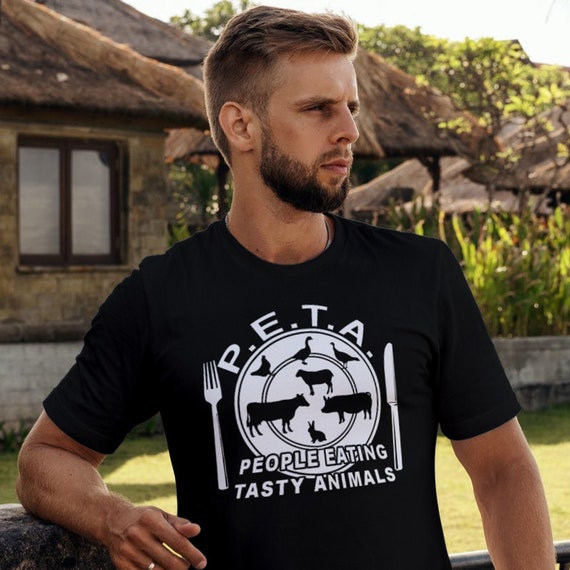 PETA People Eating Tasty Animals T-shirt NEW 100% Cotton - Etsy