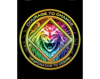 Courage To Change Matte Vertical Poster | Narcotics Anonymous wall art