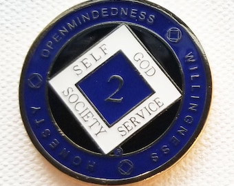 Blue Narcotics Anonymous Medallion – Gold Plated NA Recovery Coin