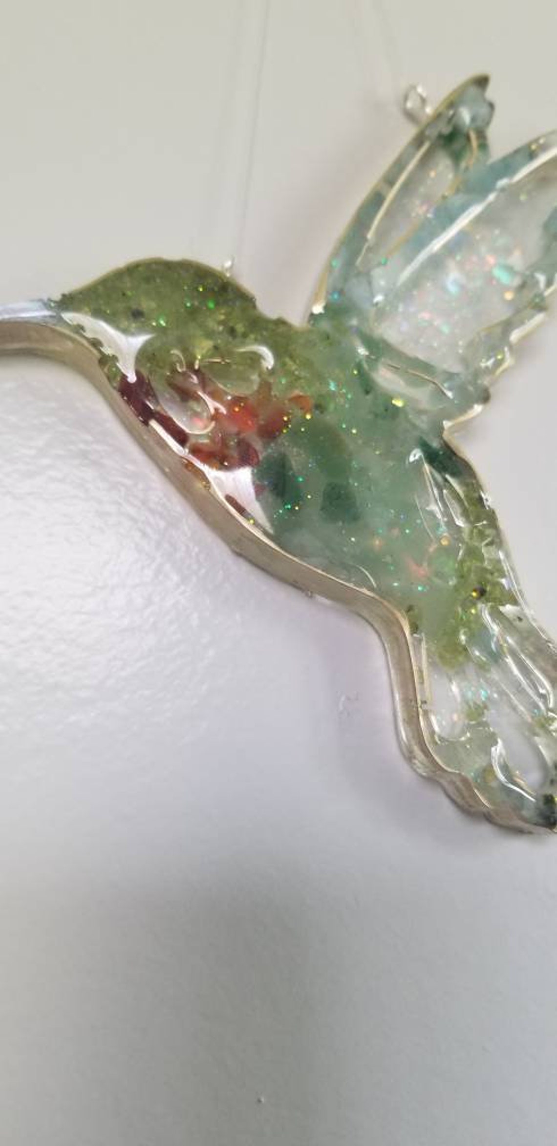 Genuine crystal filled hummingbird handmade gift idea Etsy