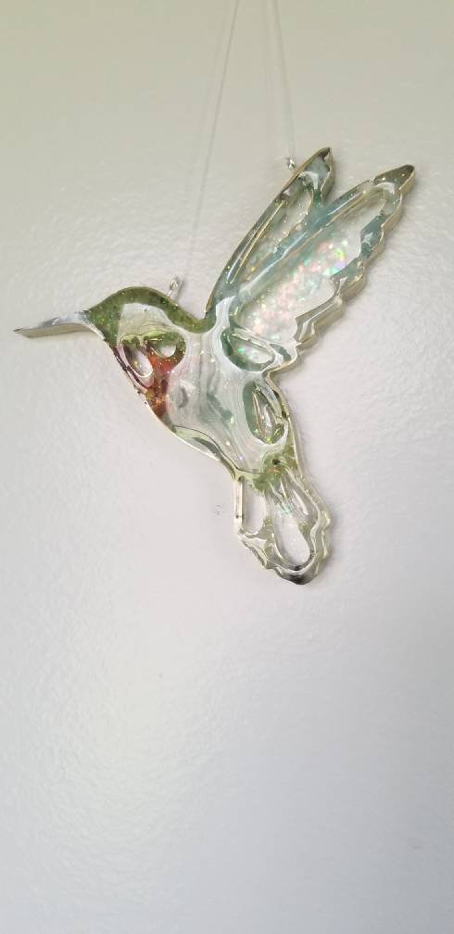 Genuine crystal filled hummingbird handmade gift idea Etsy