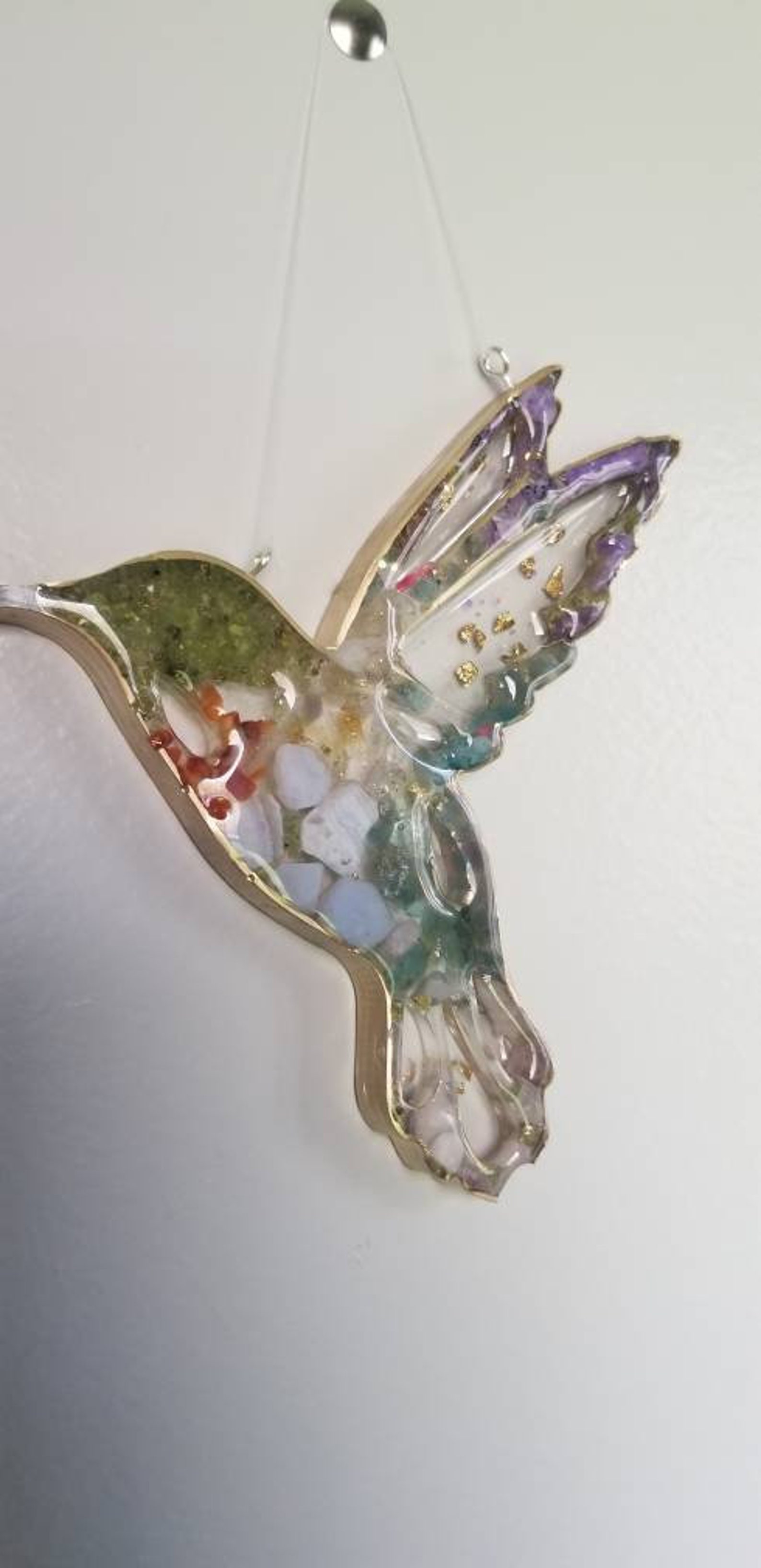 Genuine crystal filled hummingbird handmade gift idea | Etsy