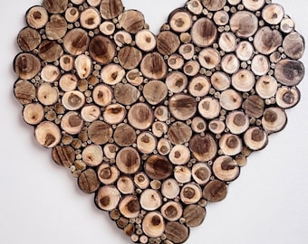 Rustic Heart Wall Art Wood Decor Handmade Cedar Farmhouse Style Anniversary Gift Texas Home Unique One of a Kind Wedding Piece