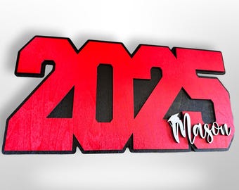 Class of 2025 Graduation Sign Personalized Gift for senior party decor wooden customized wall sign for grad handmade