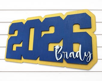 Personalized class of 2026 graduation sign senior party decor custom wooden wall gift handmade grad keepsake high school celebration