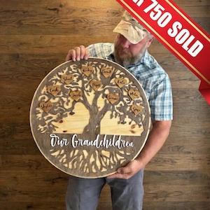Rustic Family Tree Sign Personalized Family Tree Sign: Rustic Wood Wall Decor, Custom Names - Etsy