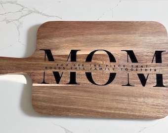 Personalized Wooden Cutting Board: Engraved Gift for Mom, Grandma