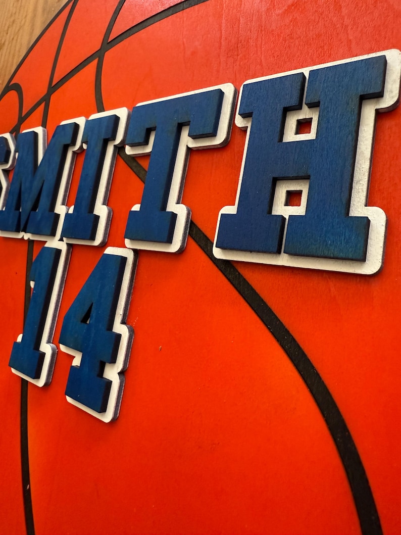 Personalized Wooden Basketball Sign: Custom Kids Room Decor - Etsy
