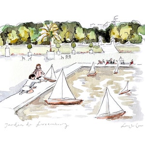 Print:Die Segelboote im Jardin du Luxembourg