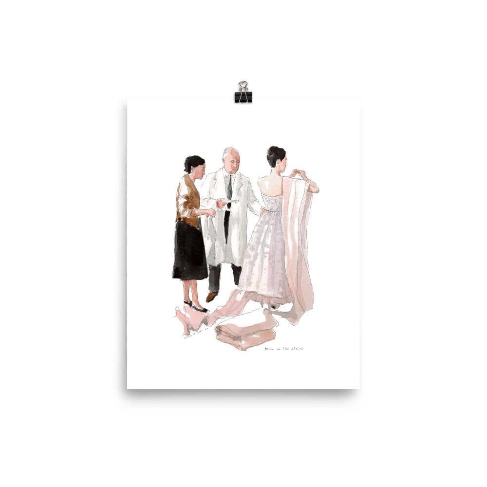 Print: Monsieur Dior in the Atelier - Etsy Israel