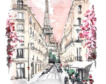 Print: Paris in pink