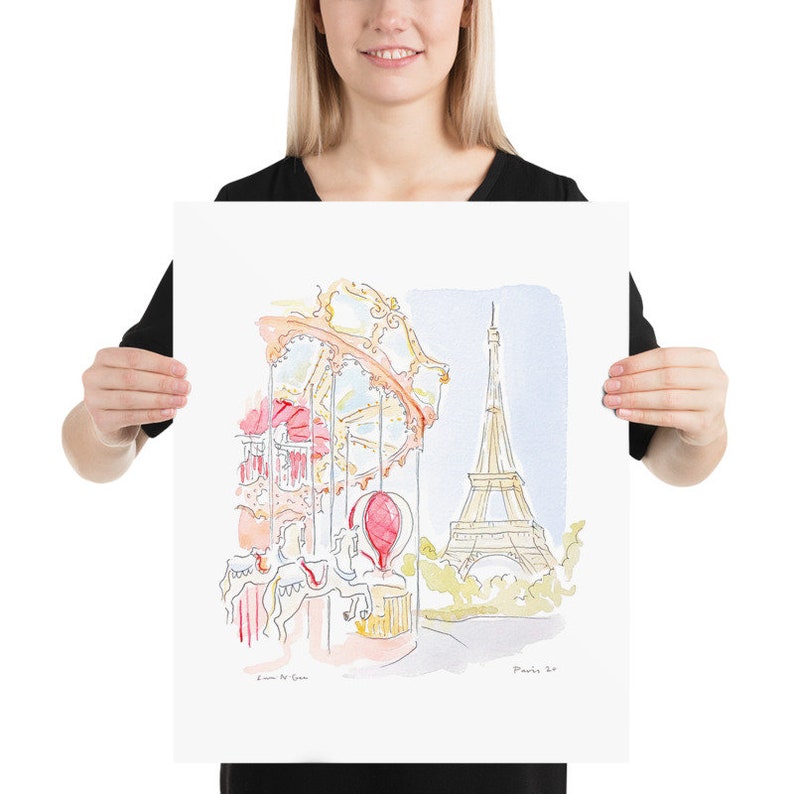 Print: The carrousel by the Eiffel image 6