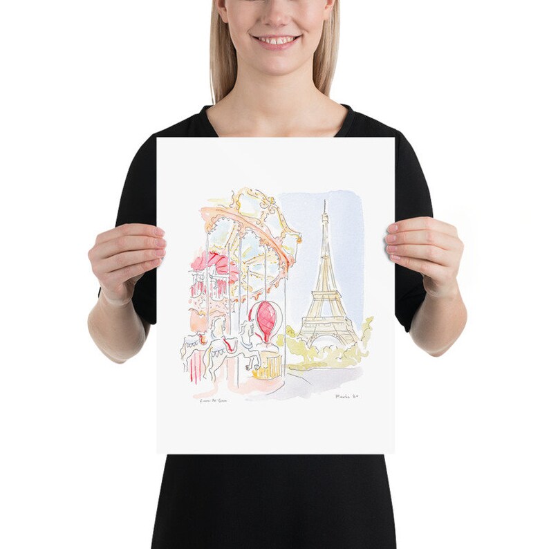 Print: The carrousel by the Eiffel image 4
