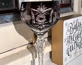Vintage Crystal Nachtmann Traube Ruby Tall Hock Wine Glass